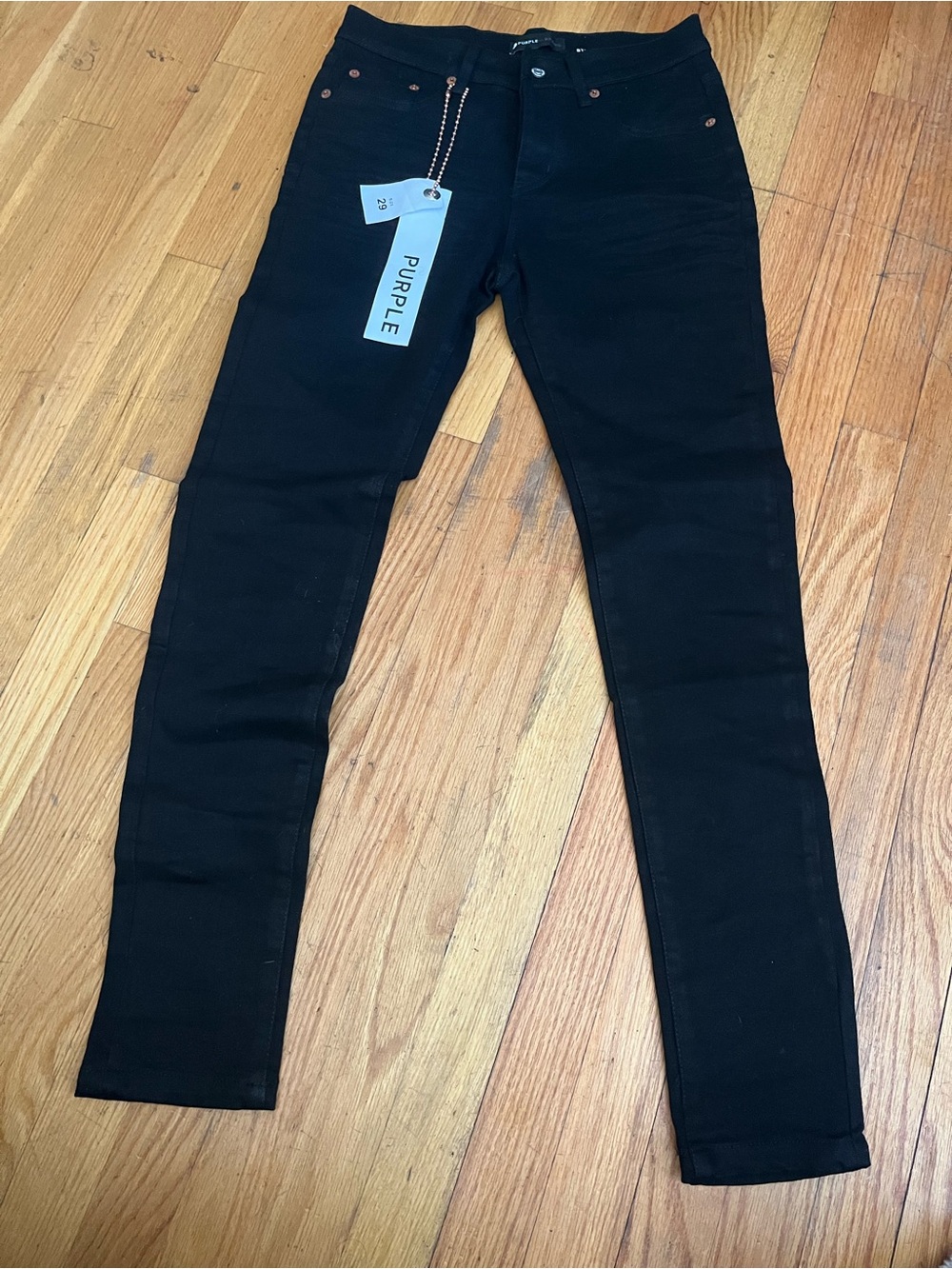Purple Men's Black Slim Jeans